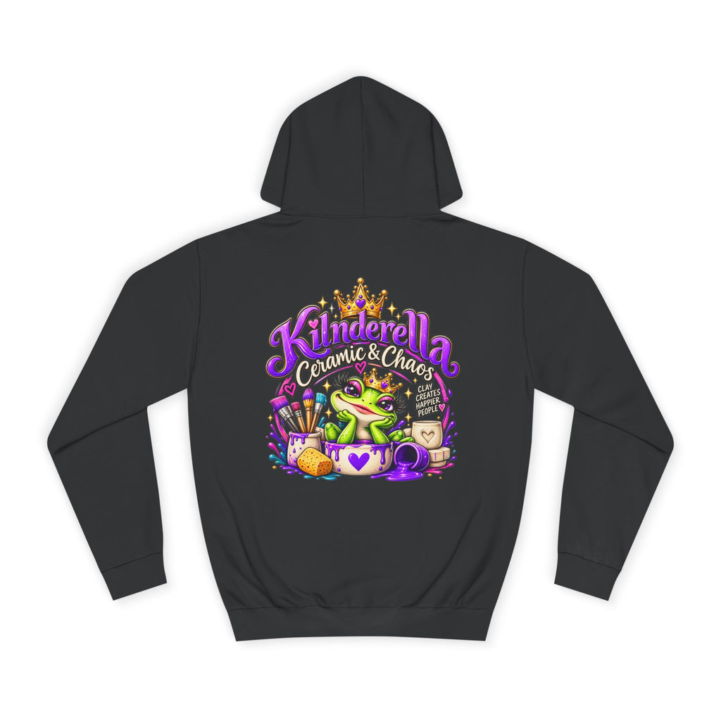 Hoodie - 'Kindredla' Crowned Frog College Crewback Graphic Hoodie