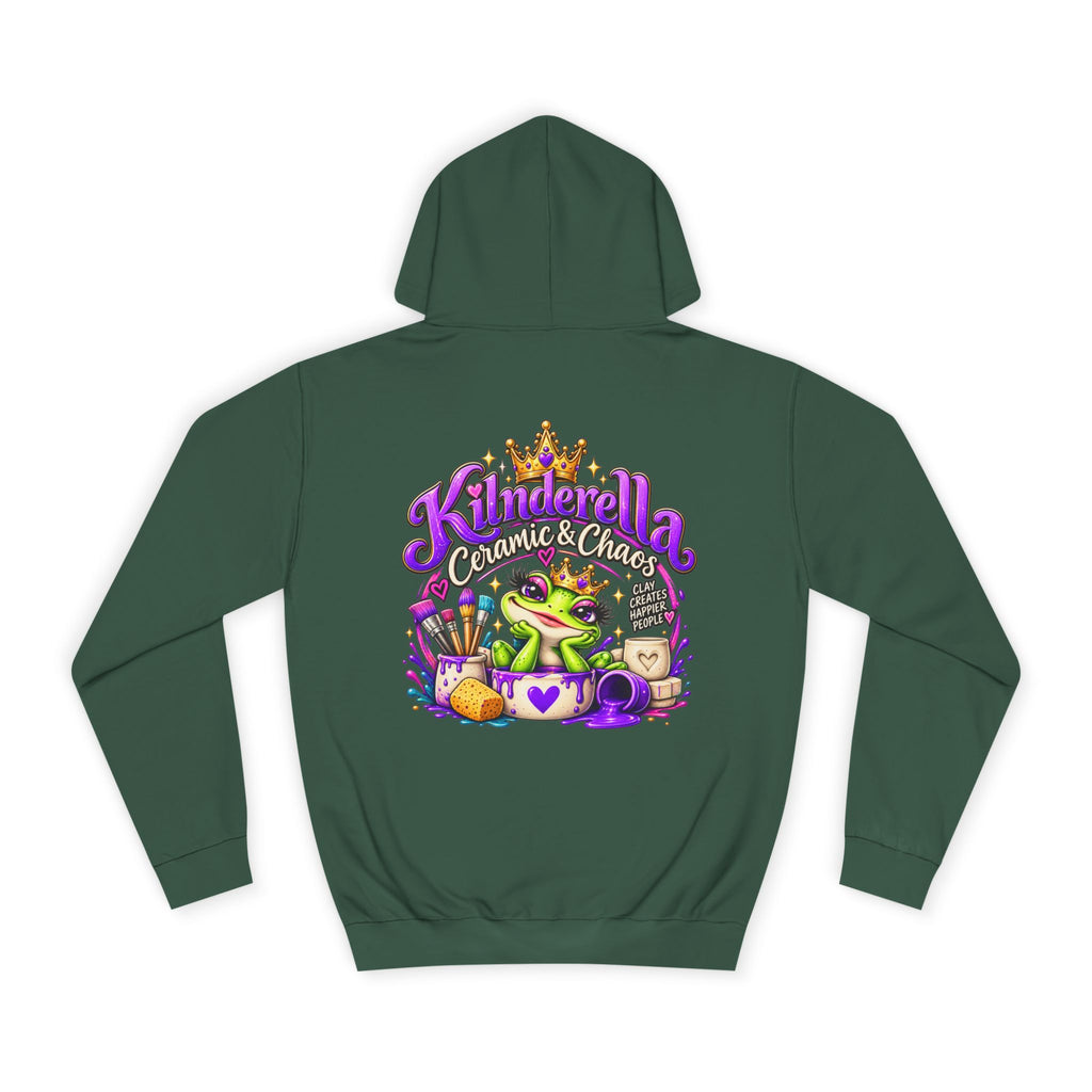 Hoodie - 'Kindredla' Crowned Frog College Crewback Graphic Hoodie