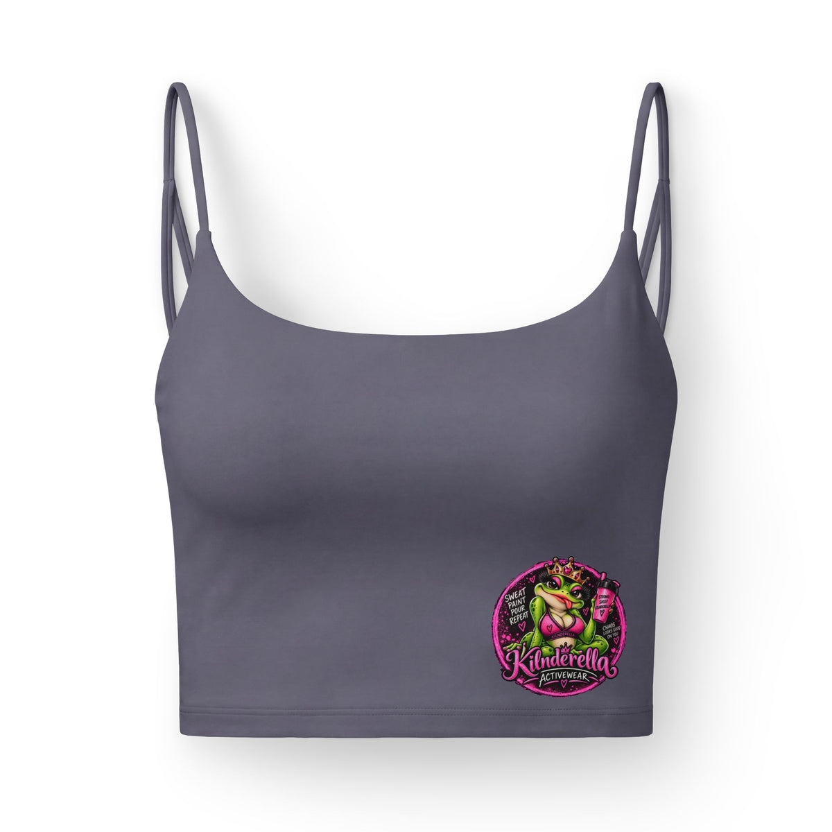 Pink Floral 'Kindredilla' Logo Crop Bralette