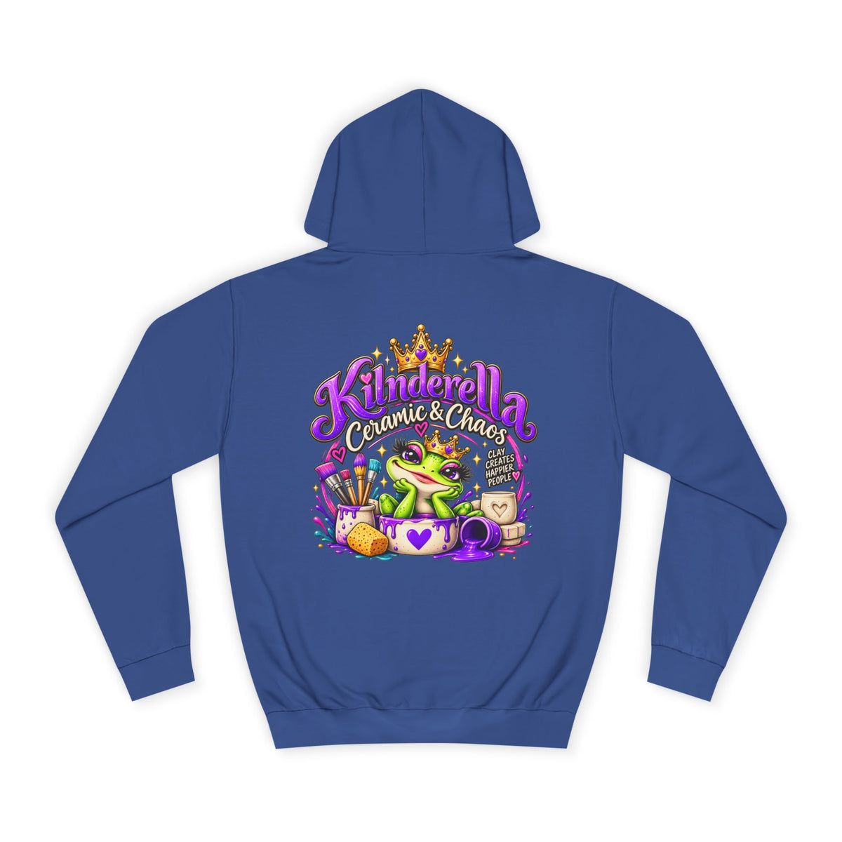 Hoodie - 'Kindredla' Crowned Frog College Crewback Graphic Hoodie