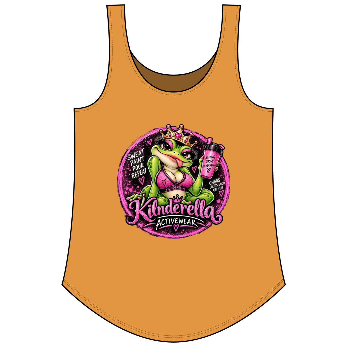 Festival Tank Top — 'Kinderella' Frog Princess Activewear Graphic
