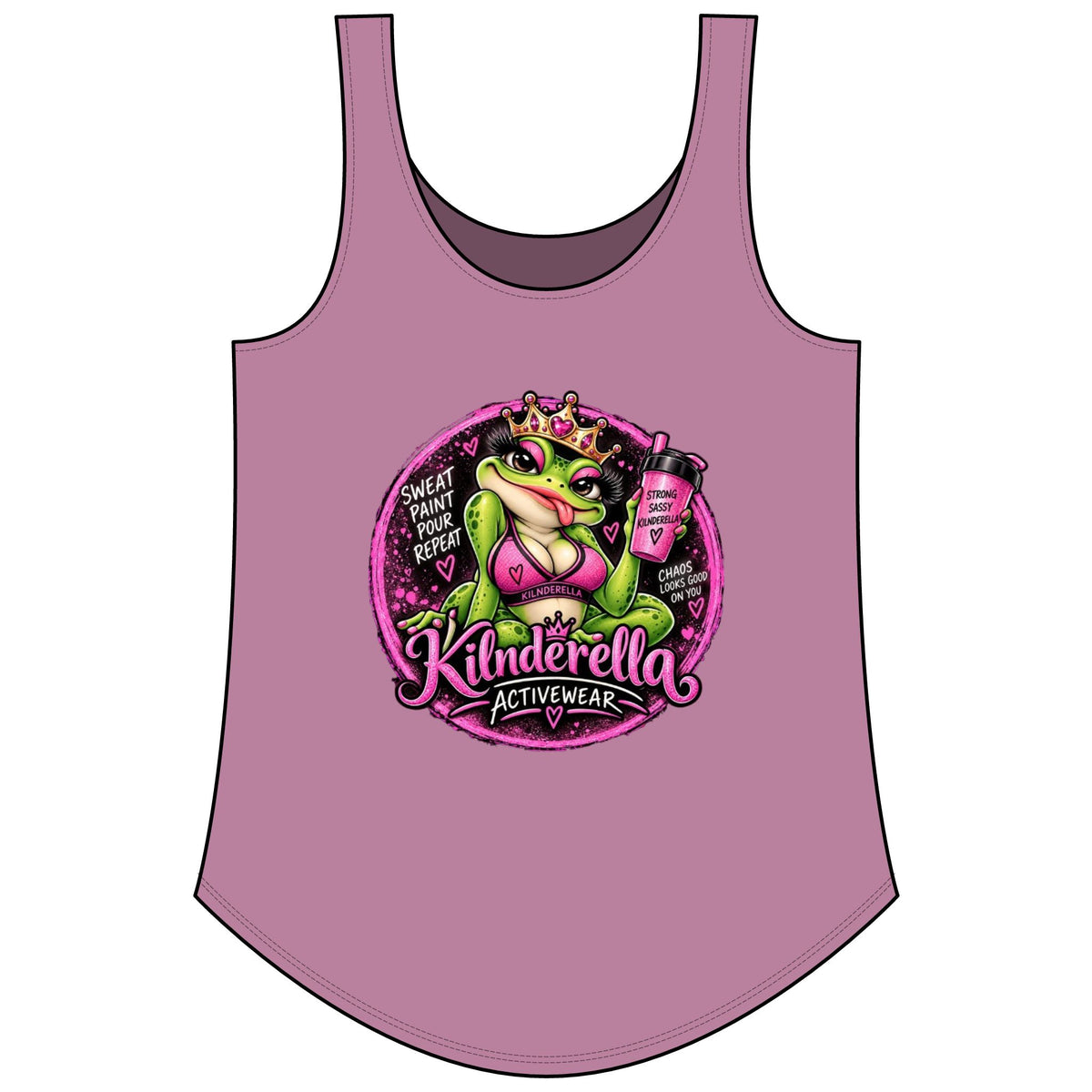Festival Tank Top — 'Kinderella' Frog Princess Activewear Graphic