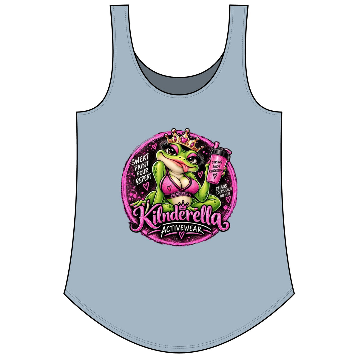 Festival Tank Top — 'Kinderella' Frog Princess Activewear Graphic
