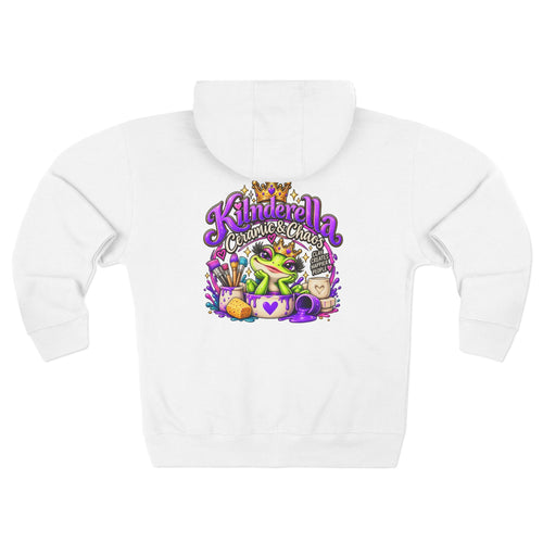 Frog Princess 'Kinderella' Zip Hoodie — Whimsical Fairy Tale Graphic Zip-Up