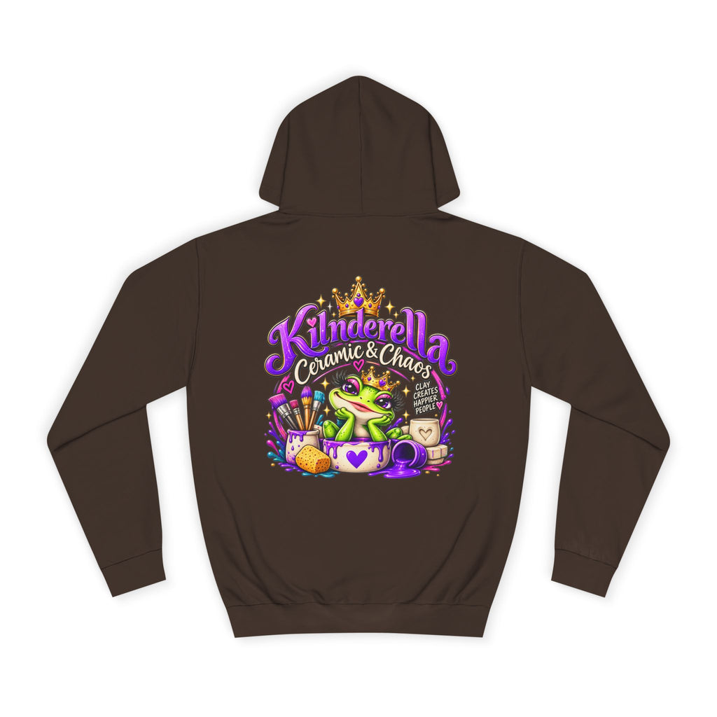 Hoodie - 'Kindredla' Crowned Frog College Crewback Graphic Hoodie