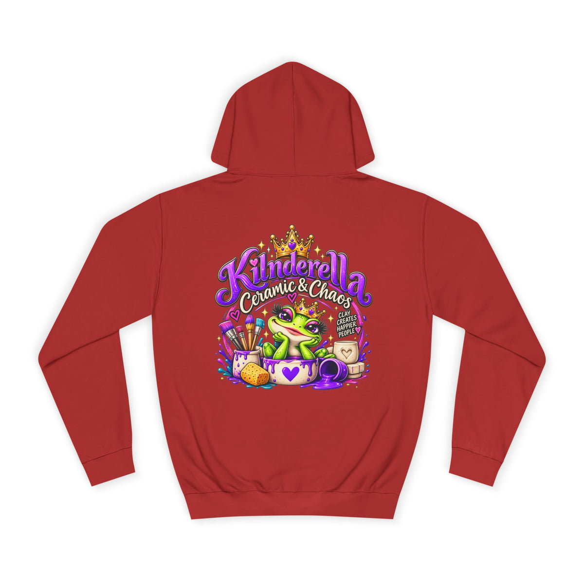 Hoodie - 'Kindredla' Crowned Frog College Crewback Graphic Hoodie