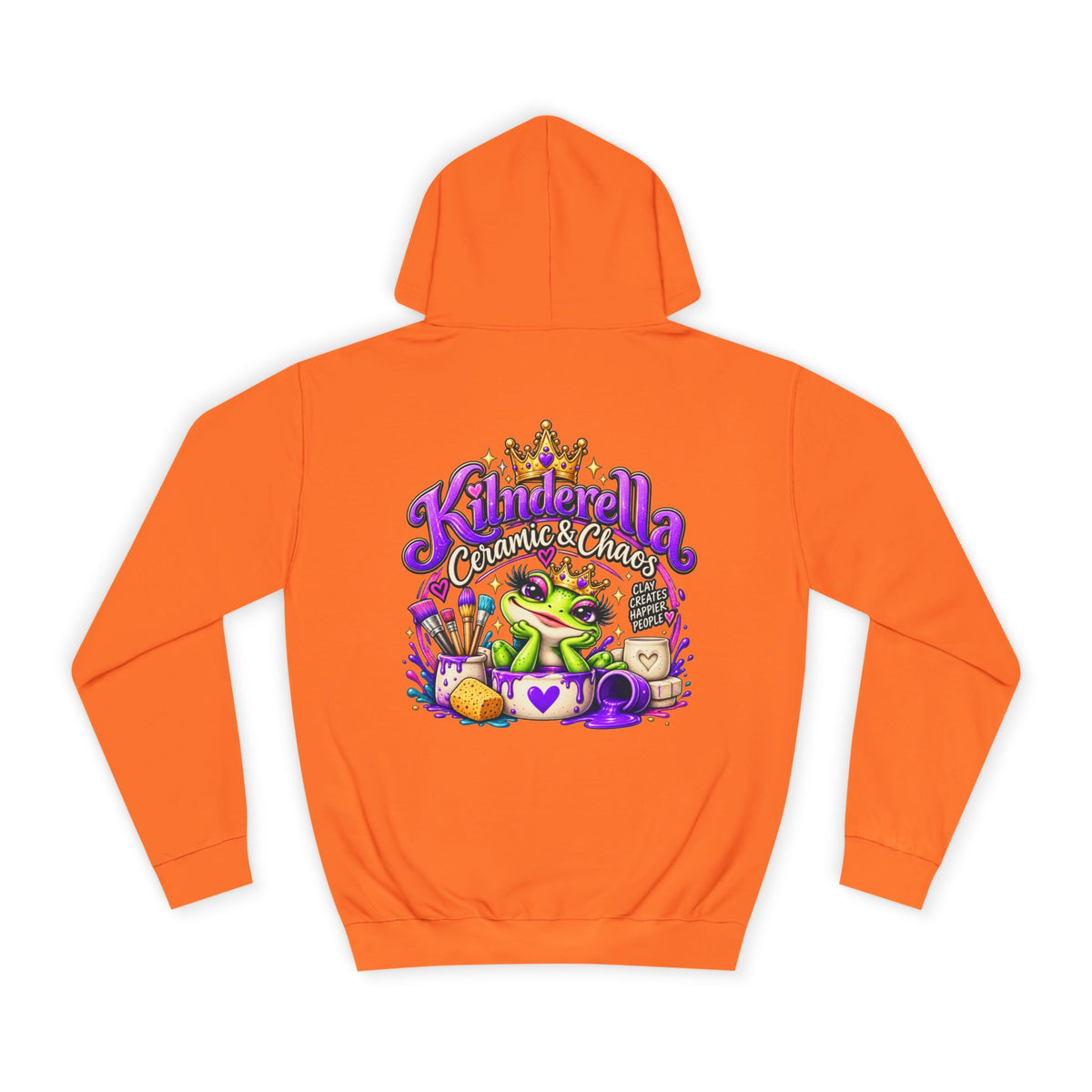 Hoodie - 'Kindredla' Crowned Frog College Crewback Graphic Hoodie