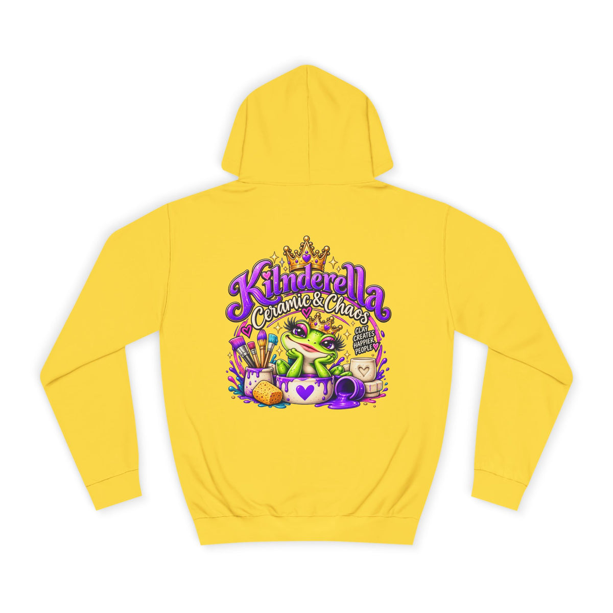 Hoodie - 'Kindredla' Crowned Frog College Crewback Graphic Hoodie